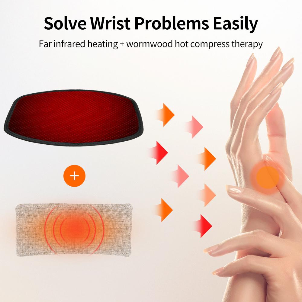 USB Electric Heated Wrist Massage Joint Vibration Relaxation Pain Relief Brace