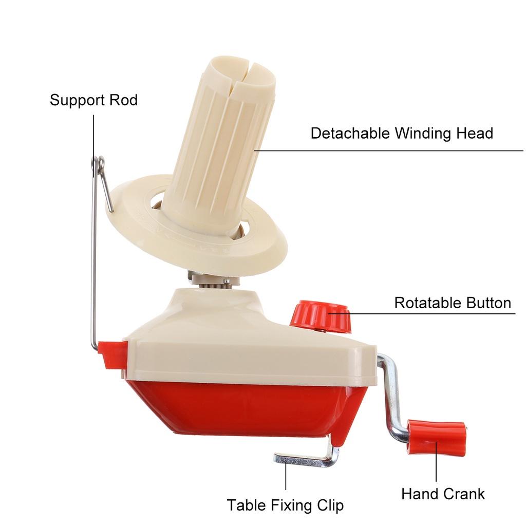 Ball Thread Skein Cable Winder Hand Operated Yarn Winder Fiber Wool String Machine for Sewing Making Repair Craft Tools