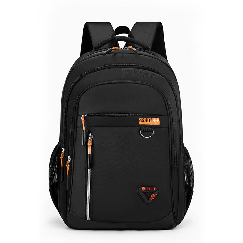 New simple casual backpack large capacity Oxford cloth multi-layer student schoolbag short trip computer bag
