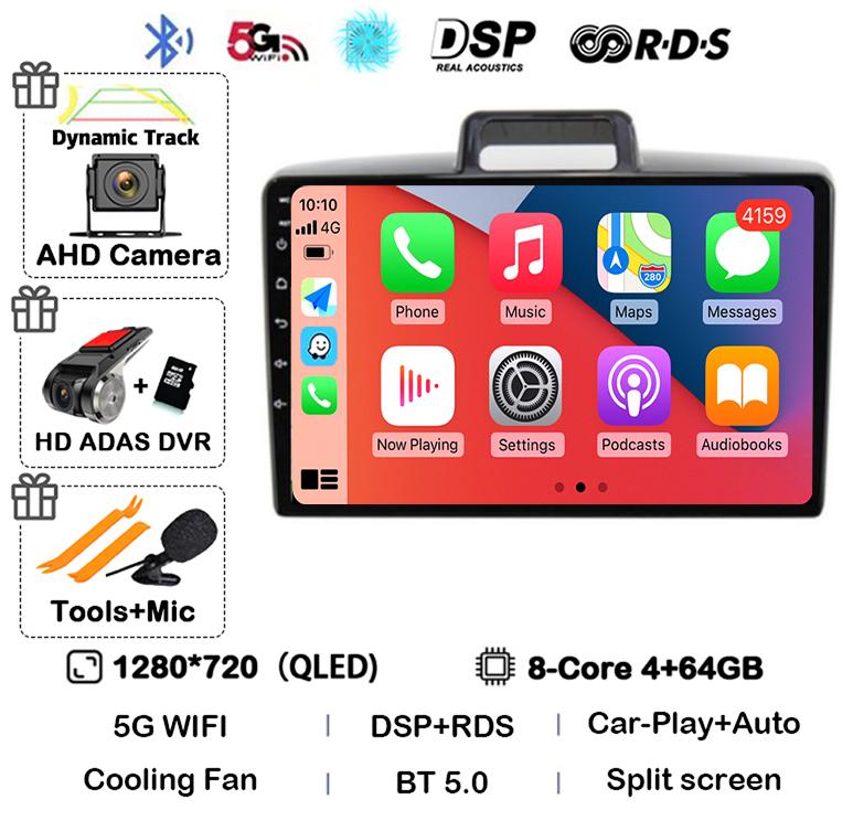 Android 14 Carplay Auto Car Radio For Toyota Corolla Axio 2 Fielder 3 E160 2012-2021 Navigation GPS Multimedia Player 360 Camera