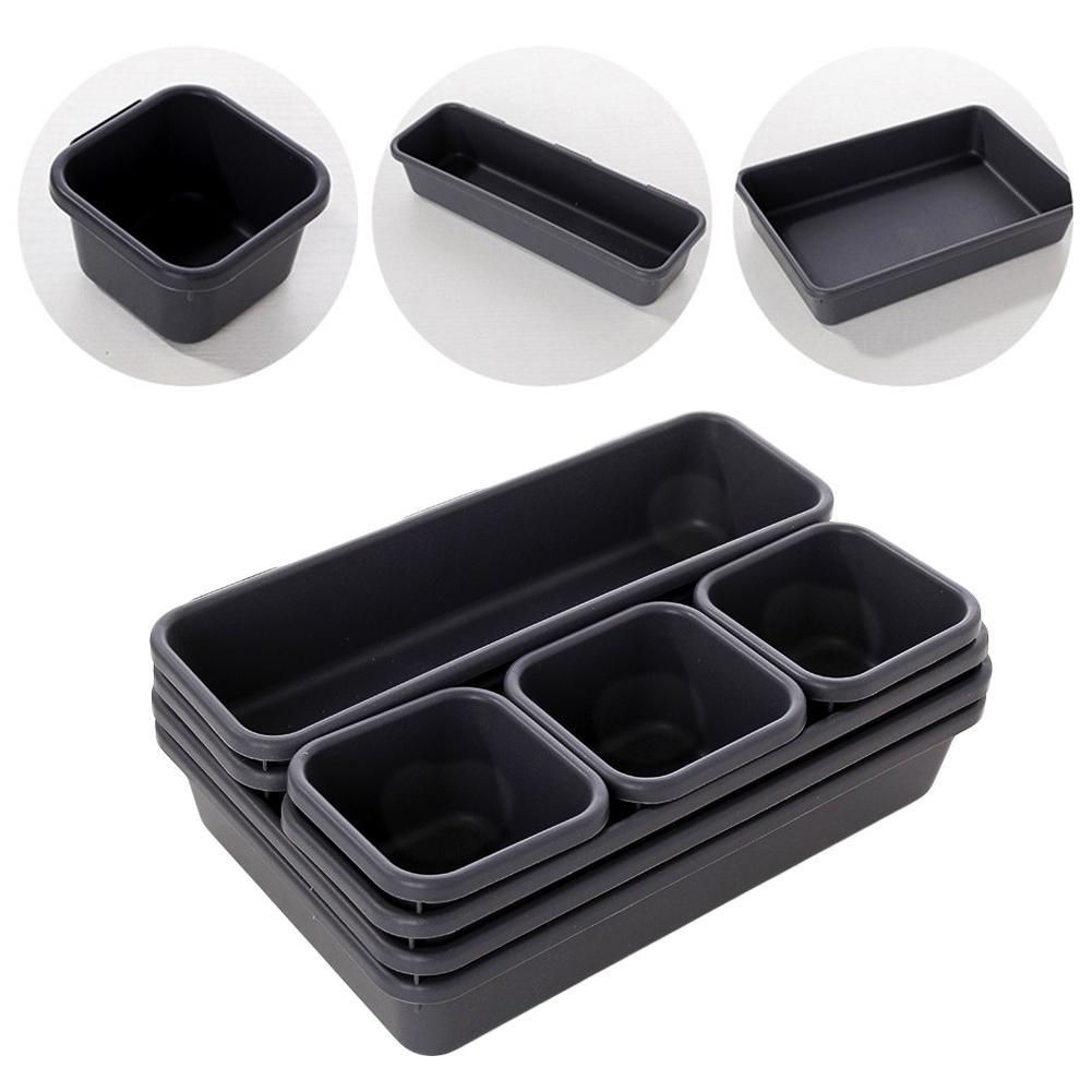 8pcs/set Home Drawer Organizer Box Trays Storage Box Office Storage Kitchen Bathroom Closet Jewelry Makeup Desk Box Organization