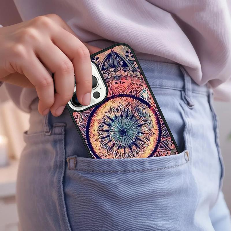 Turquoise Mandala Phone Case For iPhone 17 Air 15 16e 14 13 Pro Max Coque 12 11 Pro Max PLUS cover