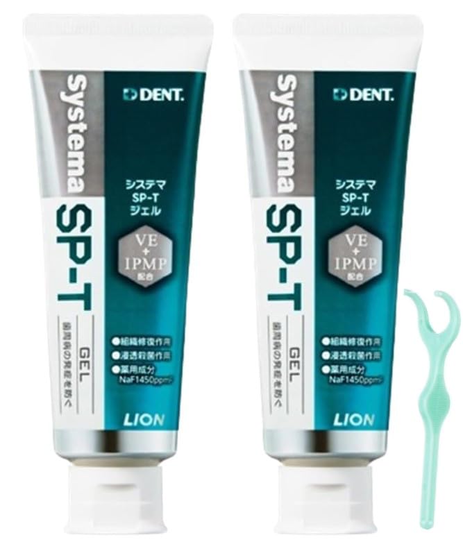 

[Set of 2] Lion Dental Systema SP-T Gel 85g x 2 + Ultra Floss S 1