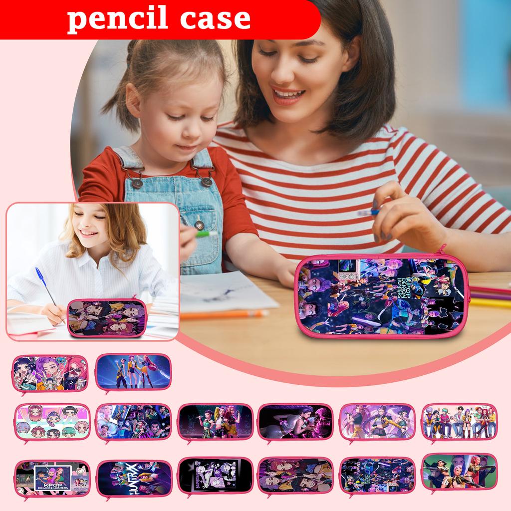 Tištěné dvouvrstvé pouzdro na tužky Deadpool/ Studentská modrá Úložná taška na psací potřeby Pouzdro na tužky