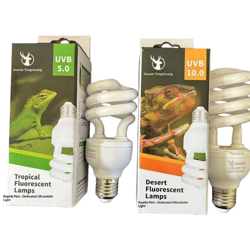 1Pcs 13W/26W UV Rays Energy Saving Terrarium Basking Light 5.0 10.0 UVB Reptile Lamp Turtle Lizard Snake Reptiles Heating Lamps