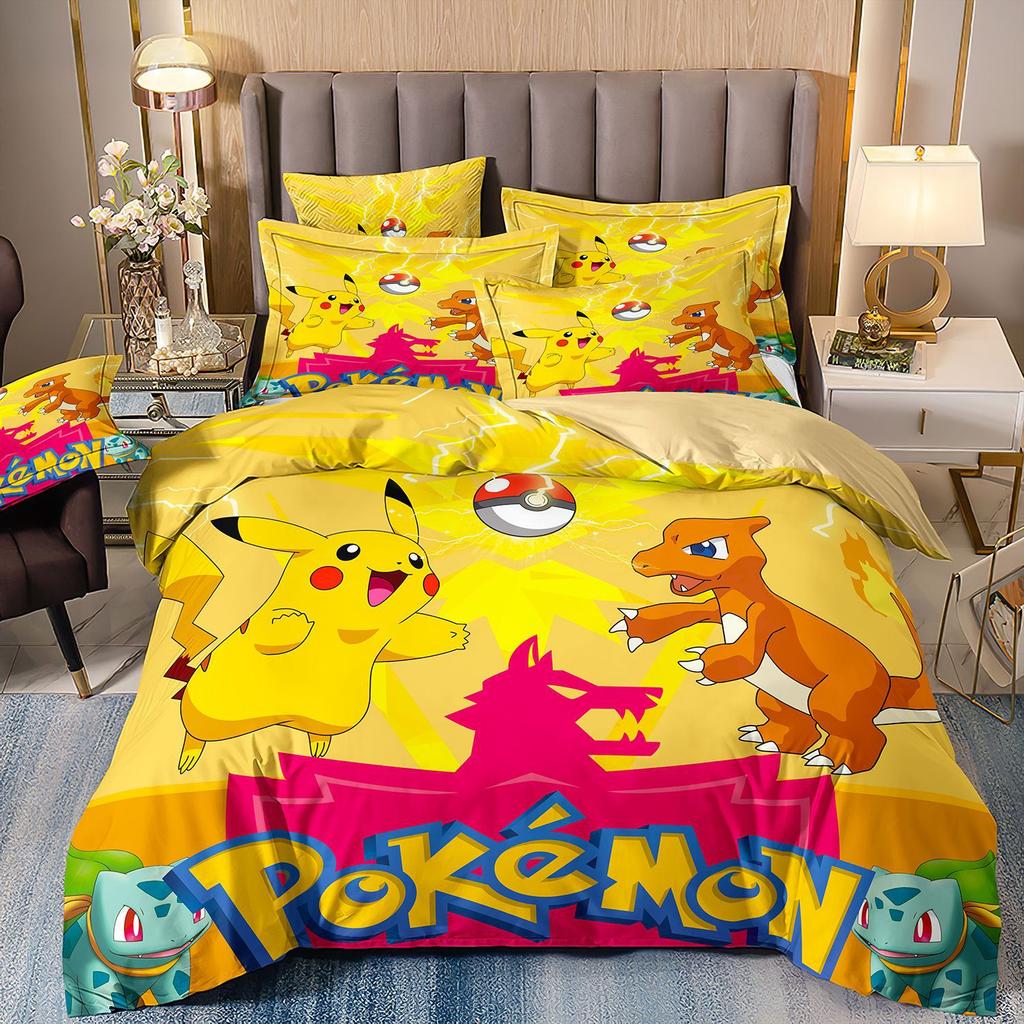3D Printed Quilt Cover Three-Piece Set Four-Piece Set Children'S Cartoon Duvet Cover