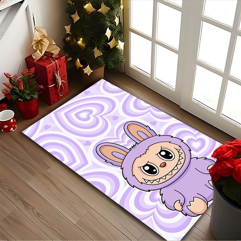 LABUBU Carpet, Non-slip Office Chair Rug, Digital Print Home Area Rug, Unique Festival Decorations