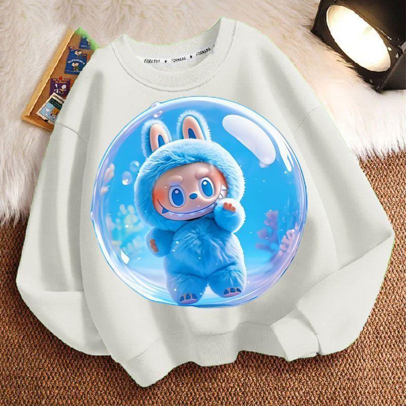 Children's Fashionable Casual Sweatshirts for Spring and Autumn, Long-sleeved Loose Sweatshirts for Boys and Girls