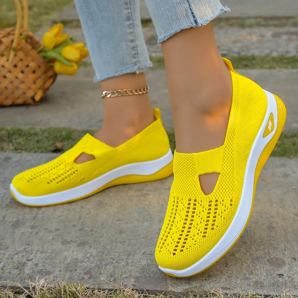 Fashion Women's Summer Sports Shoes, Simple Single-color Shoes, Solid-color Mom Shoes Series of Casual Sports Shoes