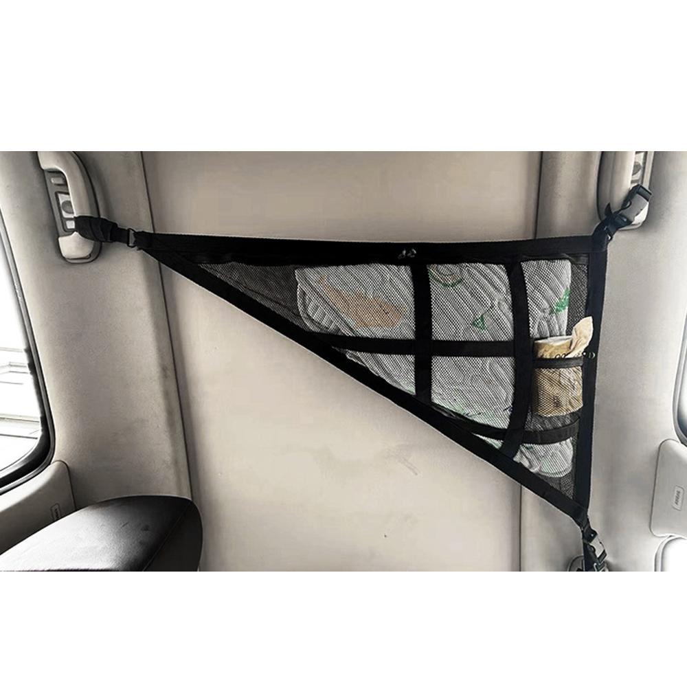 Adjustable Car Ceiling Triangle Net Anti-fall Mesh Roof Organizer  Campers