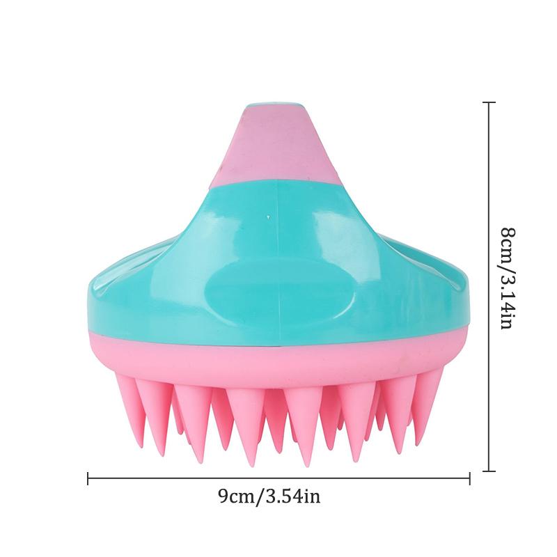 1Pc Portable Silicone Shampoo Brush Handheld Round Soft Scalp Massage Brush Bath Massage Brush Hair Shower Brush Comb Hair Care