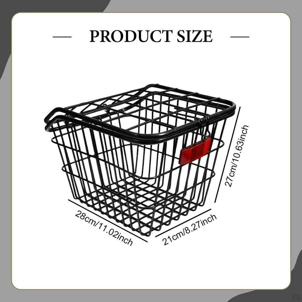 Basket Rear Bike Carbon Steel Convenient Easy To Install Multipurpose Cycling Accessory for