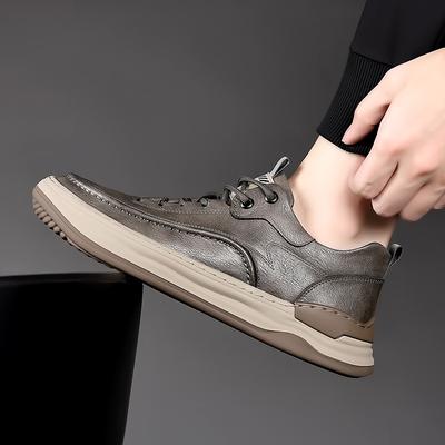 Zapatos Casuales de Lujo para Hombre Cuero Genuino Zapatos de Exterior de Diseñador Moda Cordones Italianos Zapatillas para Hombre Tenis Masculino Zapatos Deportivos