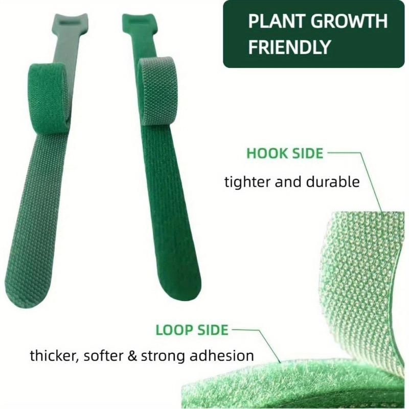 10/50/100/200pcs Reusable Adjustable Non-Slip Nylon Plant Ties with Hook and Loop Fasteners, Ideal for Gardening Applications