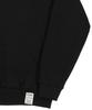 [Unisex] Small Flower Bear Face Embroidered Smile Hoodie_Black
