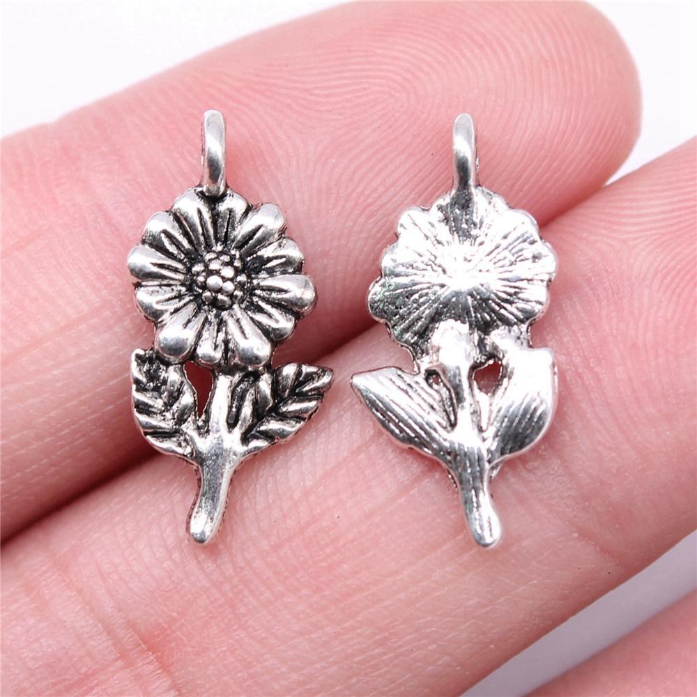 Charms Small Flower Pendants Wedding Jewelry Findings QC116