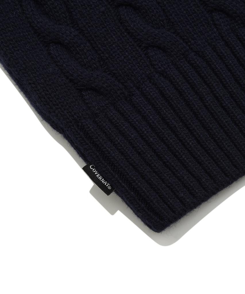 Covernat Woman Cable Knit Vest Navy