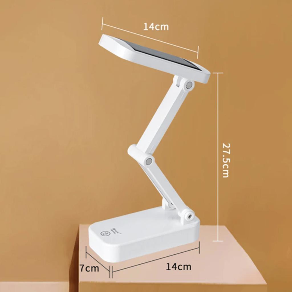 New Solar Powered Foldable Desk Lamps Also USB Charging Rechargeable Eye Protection Reading Lights Bedside Dimmable Night Lighti