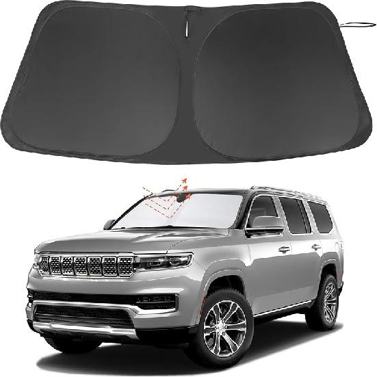 TINGLU Sun Shade For Tesla Model X Tesla X 2016-2024 2025 Accessories Windshield Sun Shade Window Shade UV Rays Protection Sun Visor Cover With