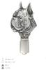 Boxer, German Boxer – Brooch with a clip, holder for a start number – Design 01 | Art-Dog