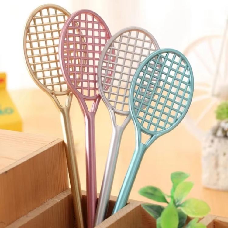 Miniature Tennis Racket Shaped Ballpoint Pen Practical Smooth Writing Pen Office School Supplies Drawing Stationery