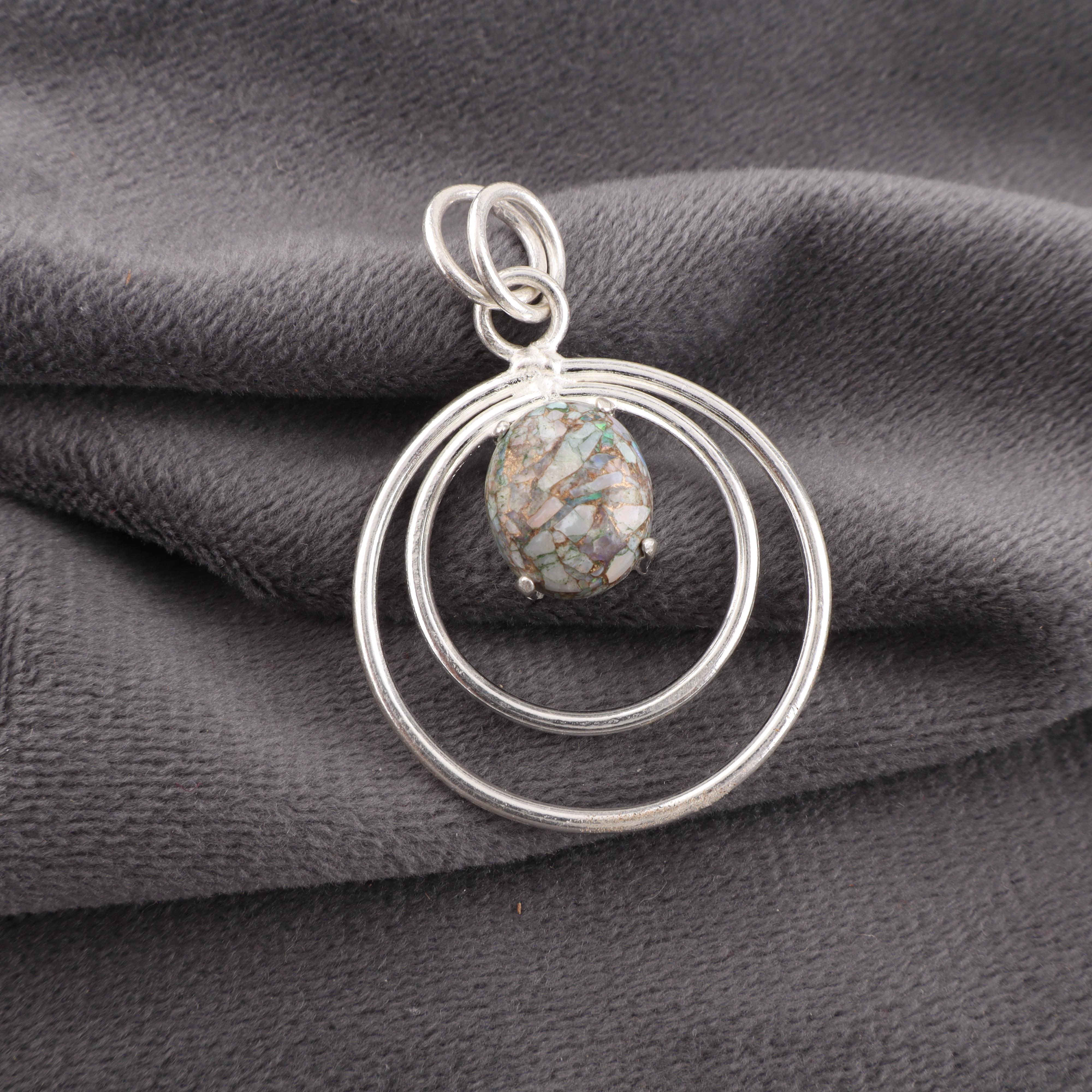 

Эфиопская медная бирюза, ювелирные изделия из драгоценных камней, кулон ручной работы, кулон из стерлингового серебра 925 пробы, подарок для нее 1.65 Inches розовый