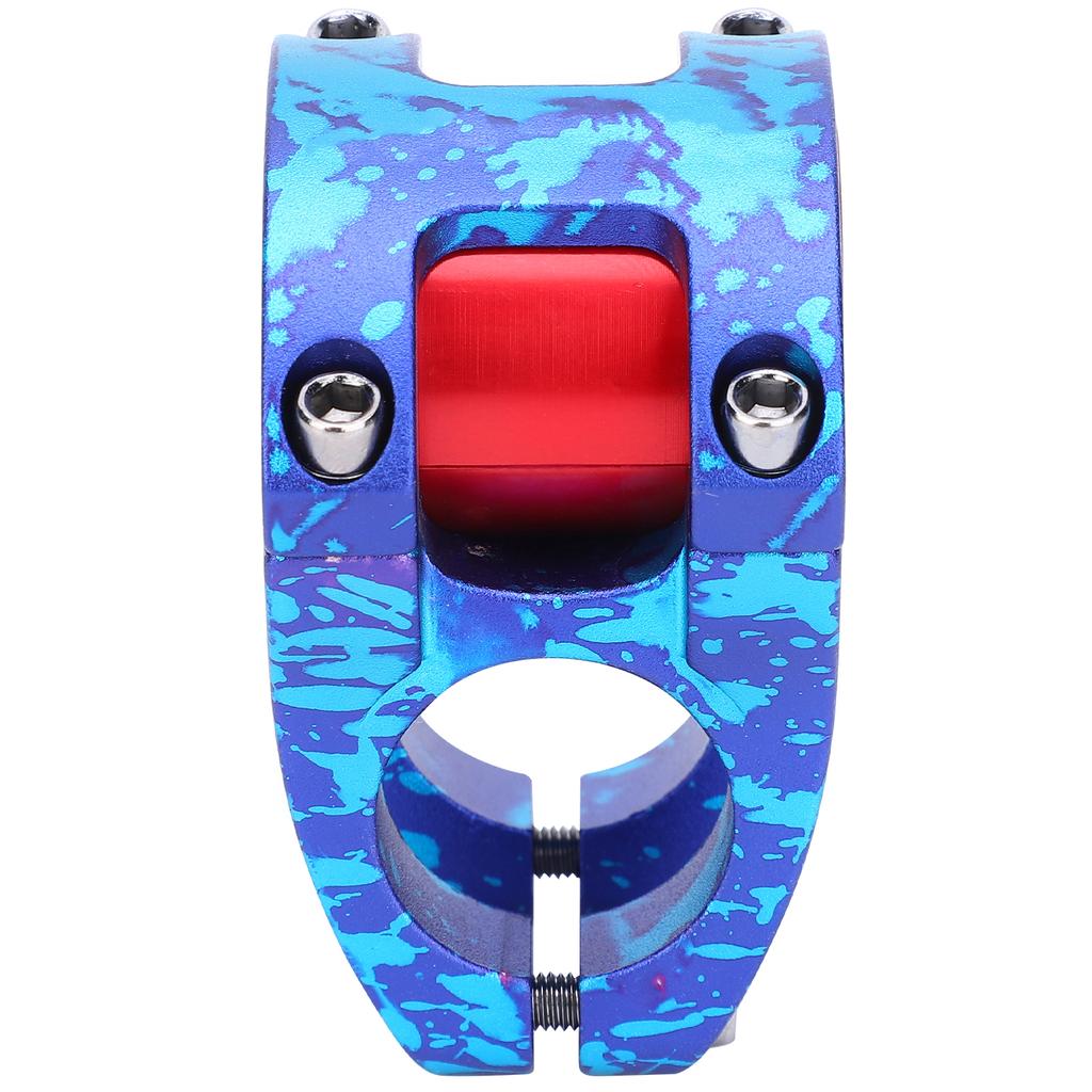 LUNJE 31.8 35x35mm Aluminum Alloy Bicycle Bar Stem Hollow Cycling Short Handlebar StemPurple Blue