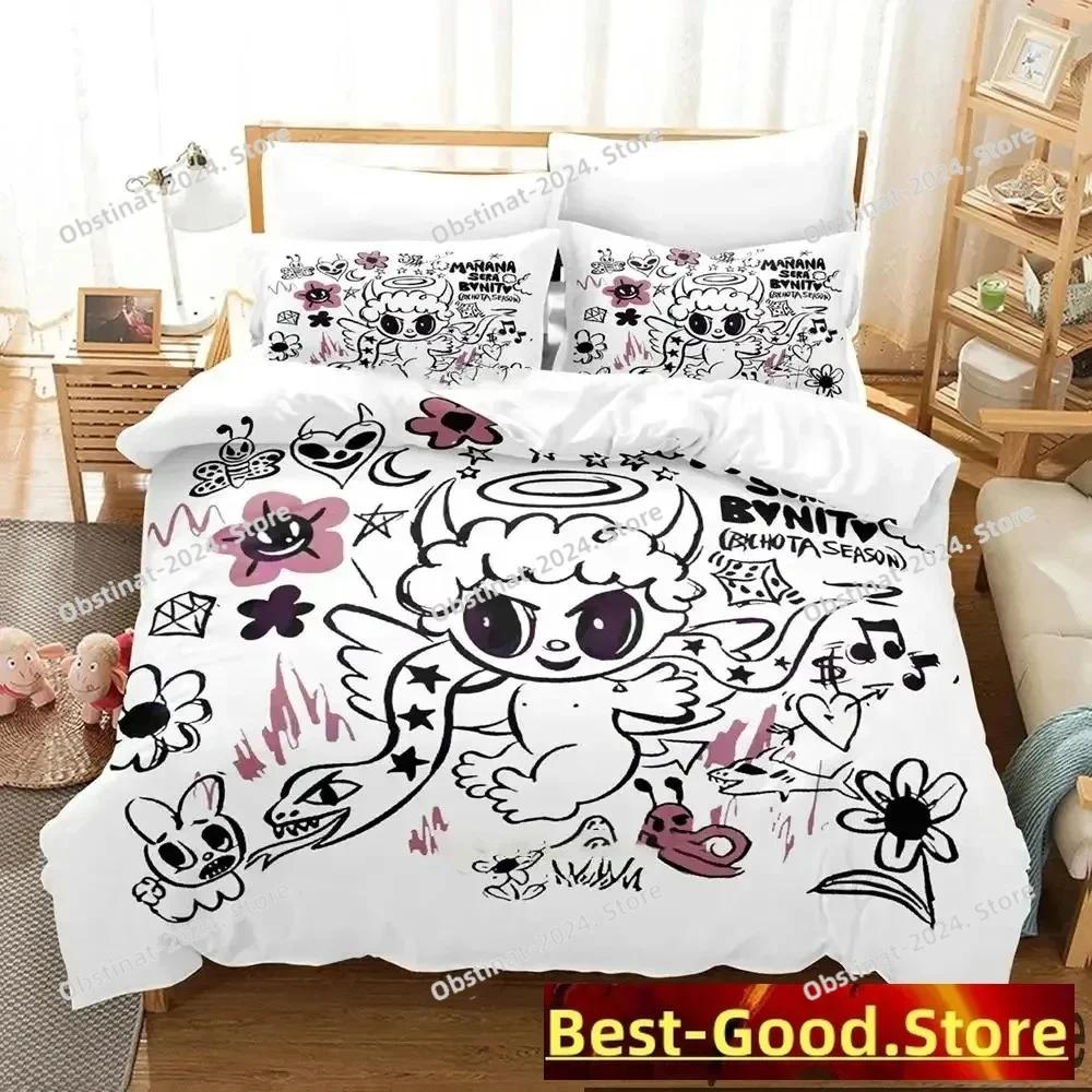 

3D Karol G Mana Sera Bonito Bichota Beding Set Print With Pilowcase Bed Soft Duvet Cover Soft Single Double Quen Super King-Sized Dimensionsd 135*200cm Eu-Single