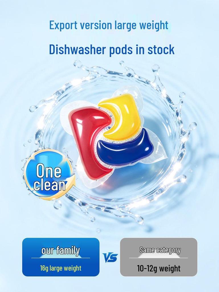 Dishwasher Pods for Sterilization, Oil Removal & Brightening (20 Pcs/box)