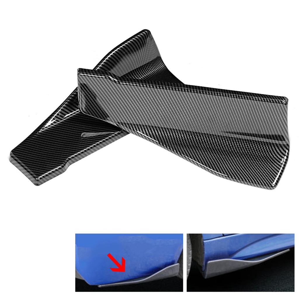 35cm Carbon Fiber For Automobile Universal Side Skirt Rear Bumper Lip Splitter Winglet Aprons