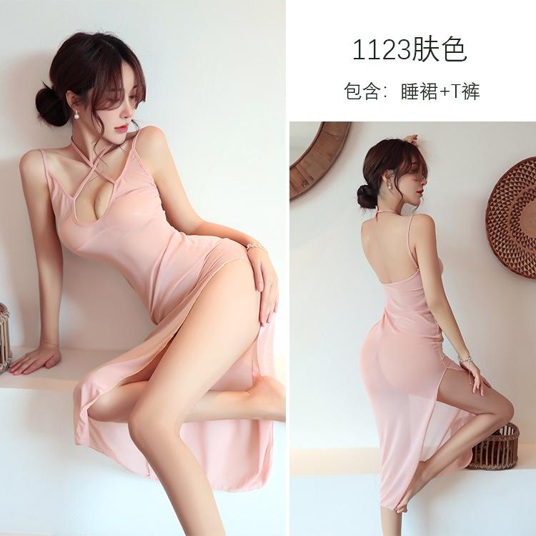 Sex Underwear Women's Sexy Pajamas Passion Suit Uniform Seduction Transparent Cute Long Dress