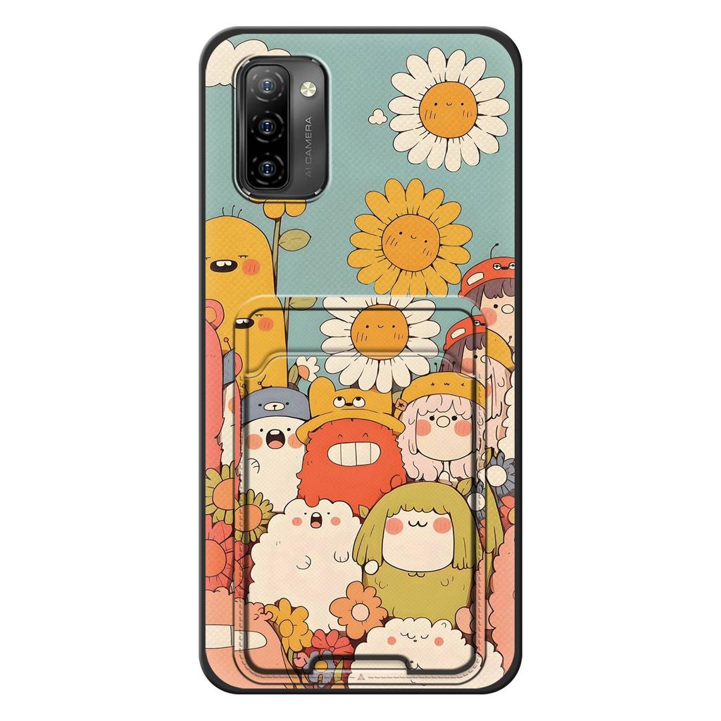 Shockproof Dirt-resistant Phone Case For Ulefone Note12P Soft case Cartoon Card slot Fashion Design Silicone TPU Cover