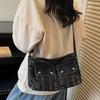 Retro Multi-pocket Denim Bag Women's Shoulder Messenger Bag