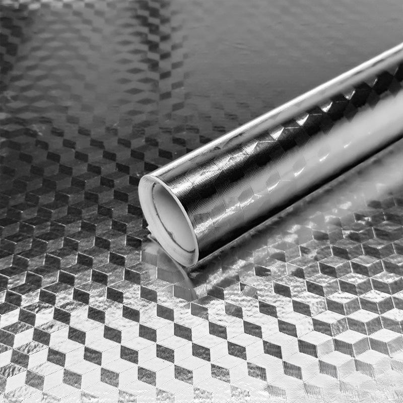 Aluminiumfolie Papier Küche Ölbeständige Folie Herd Wasserdicht Feuchtigkeitsbeständig Selbstklebende Tapete Arbeitsplatte Schrank Renovierung Fliesenaufkleber