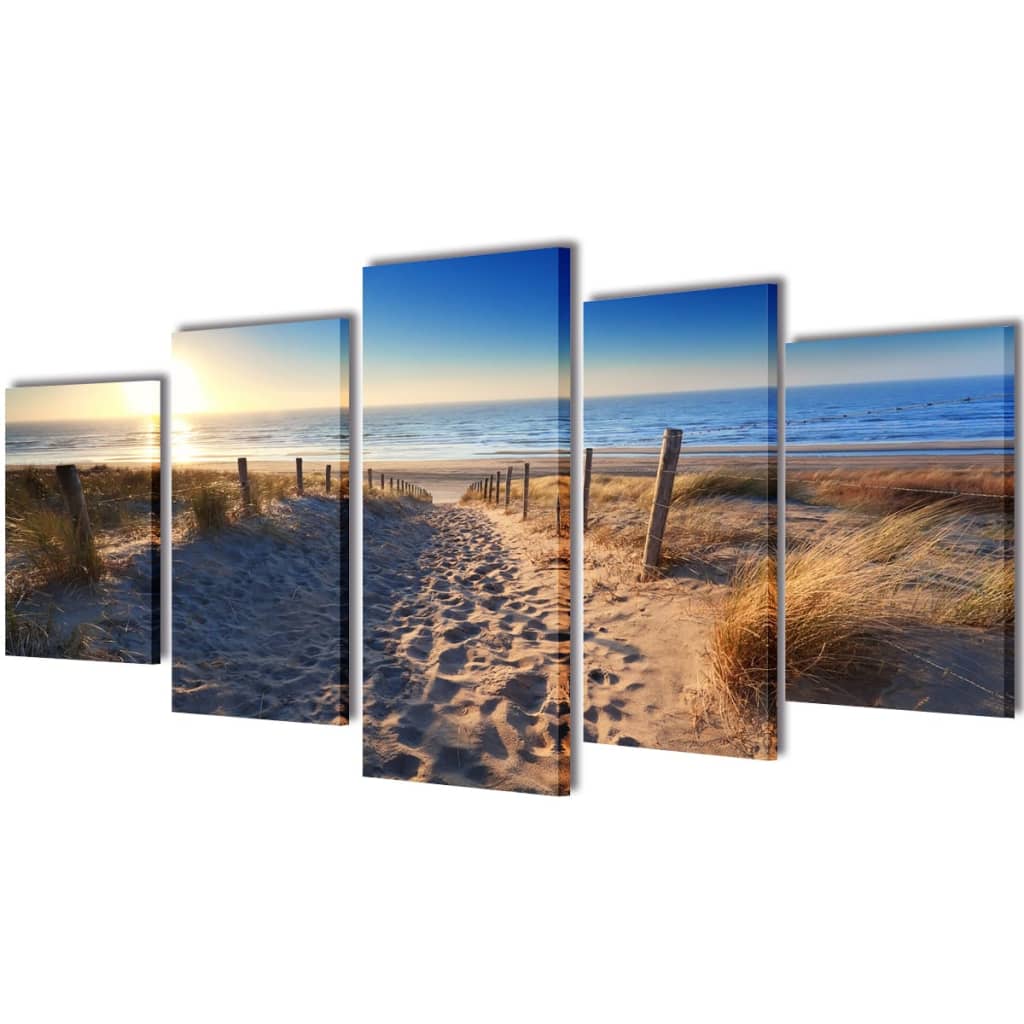 Picture Decoration Set: Beach 100 x 50 cm