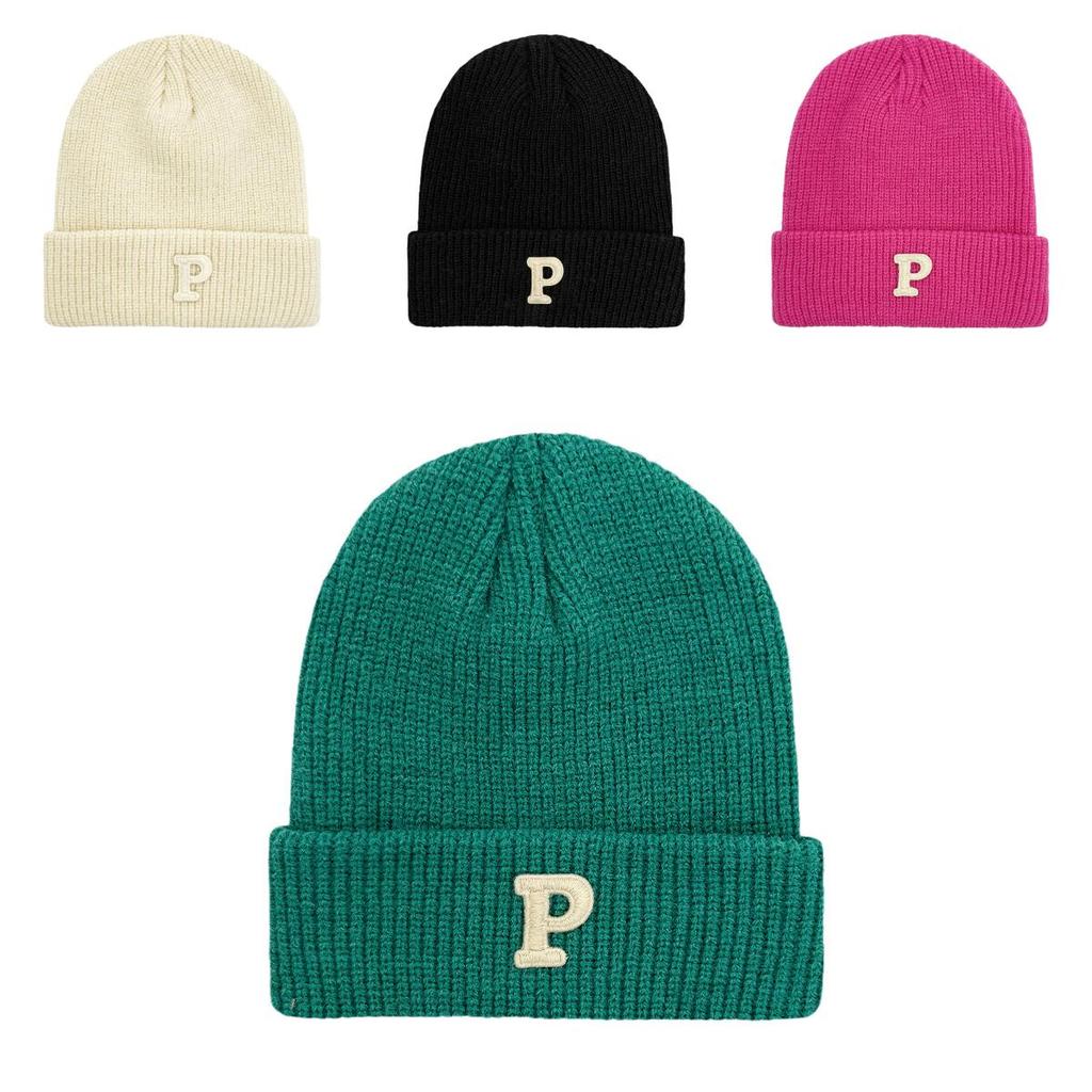 Winter Student Knit Beanie With Letter Embroidery For Couples Cold Weather Fashion Characters Included)