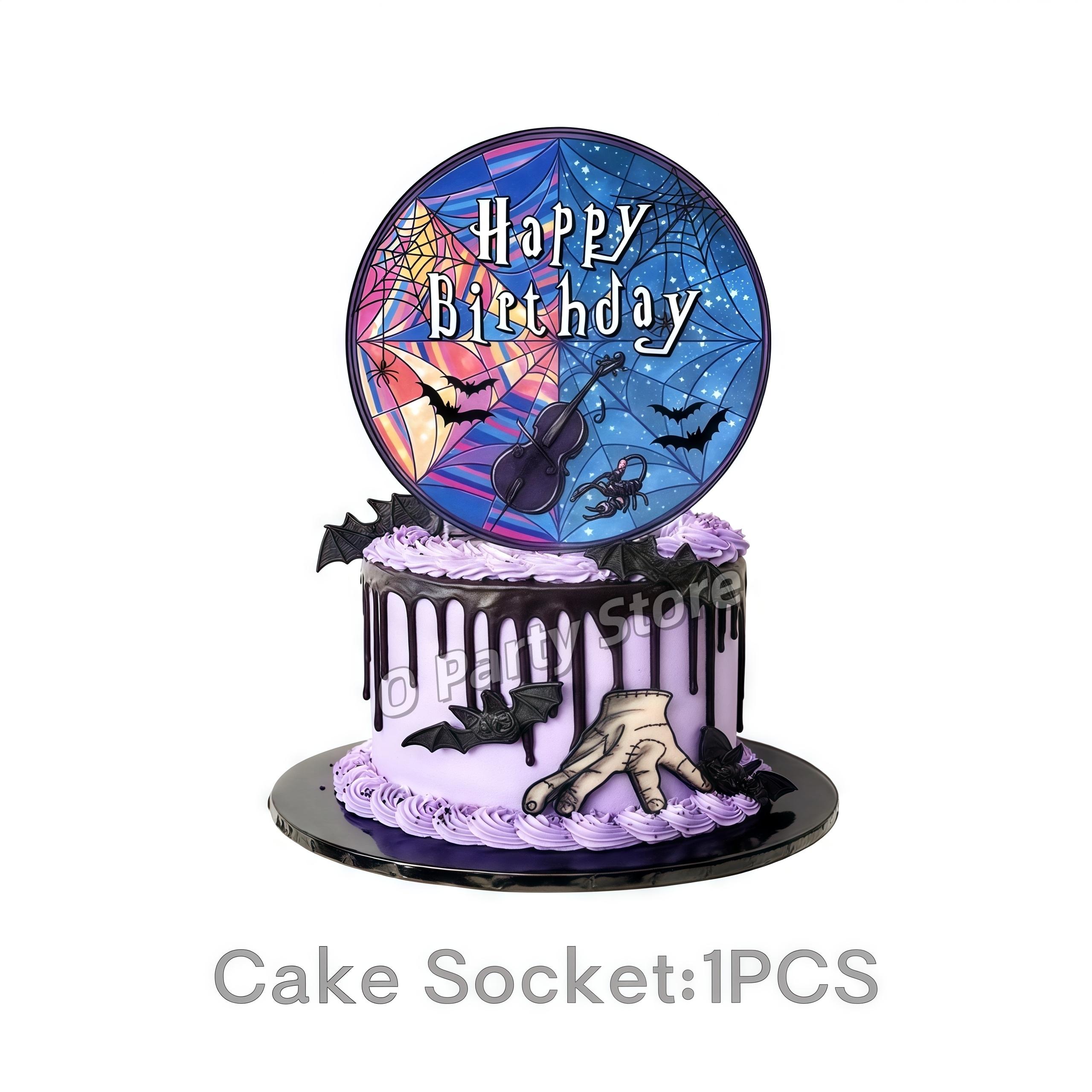 

Birthday Party Decorations Supplies Kit Balloons Cups Plates Backdrop Banner Addams Theme Birthday Cake Decor Kids Favor Gifts other
