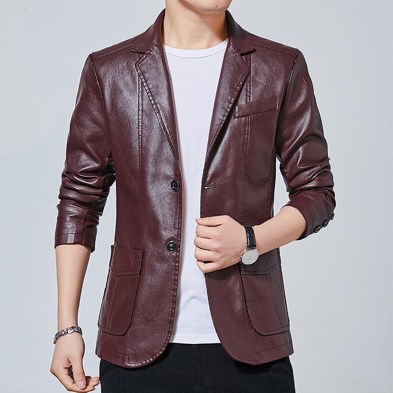 

Men s Korean Style Trendy Motorcycle Leather Jacket for Autumn and Winter – Plus Size Available 3XL