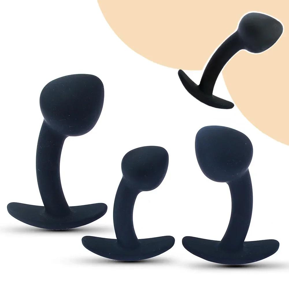 Prostate Massage Penis Fake Insert G Spot Unisex Toy for Man Women Silicone Anal Butt Plug Wearable Stimulation Ball Dildo 18+