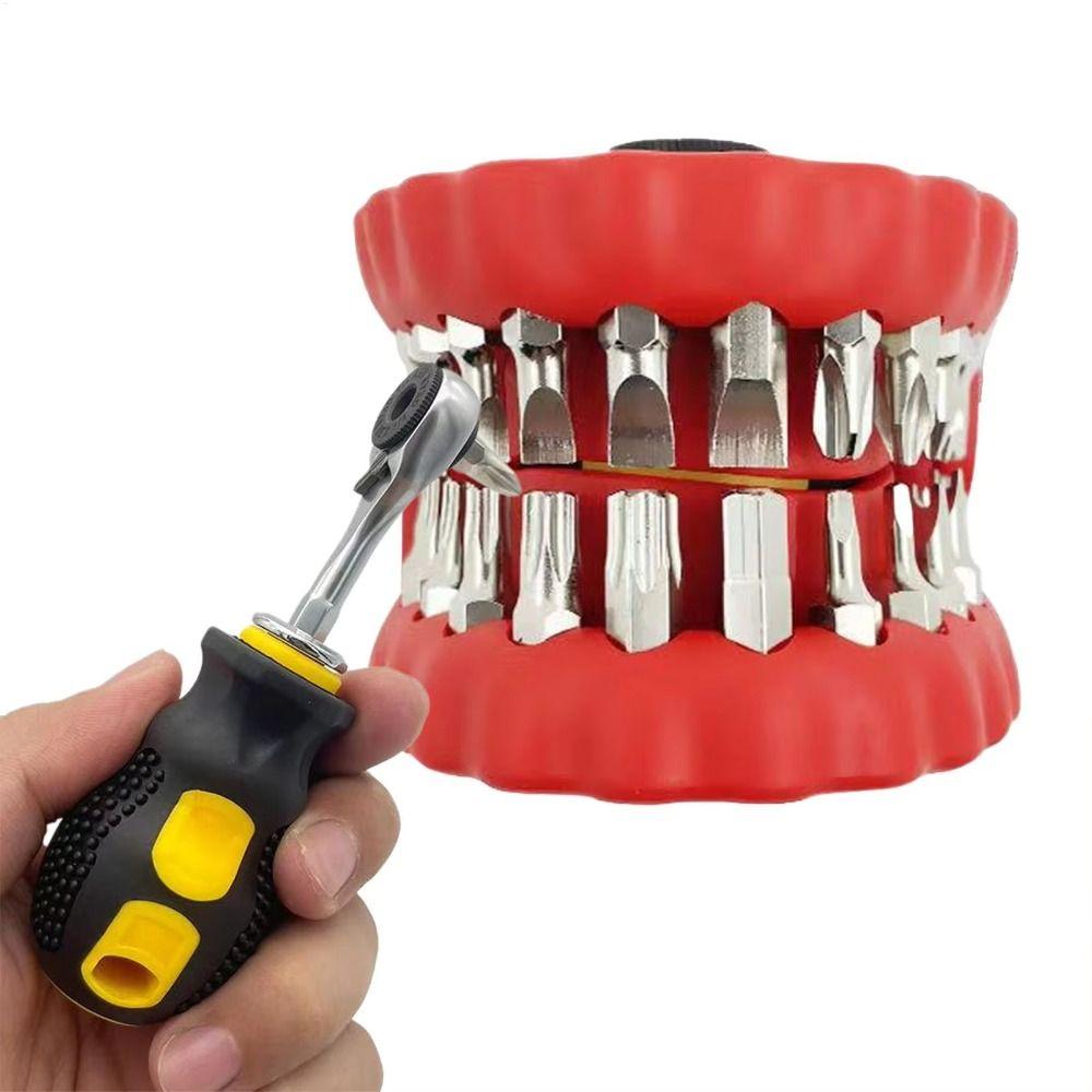 Magnetic CR-V Screwdriver Set High Hardness Magnetic Drill Bit Repair Tool Kit  Portable Use