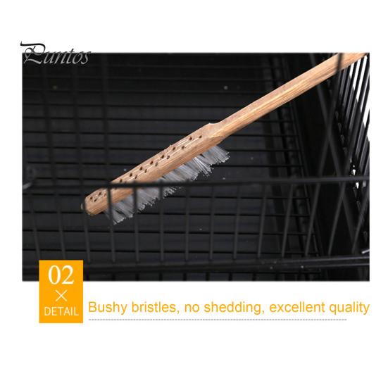 Long Handled Birdcage Brush Wooden Parrot Cage Cleaning Brush Pet Supplies Bird Equipment Cleaner for Myna Hamster Cage