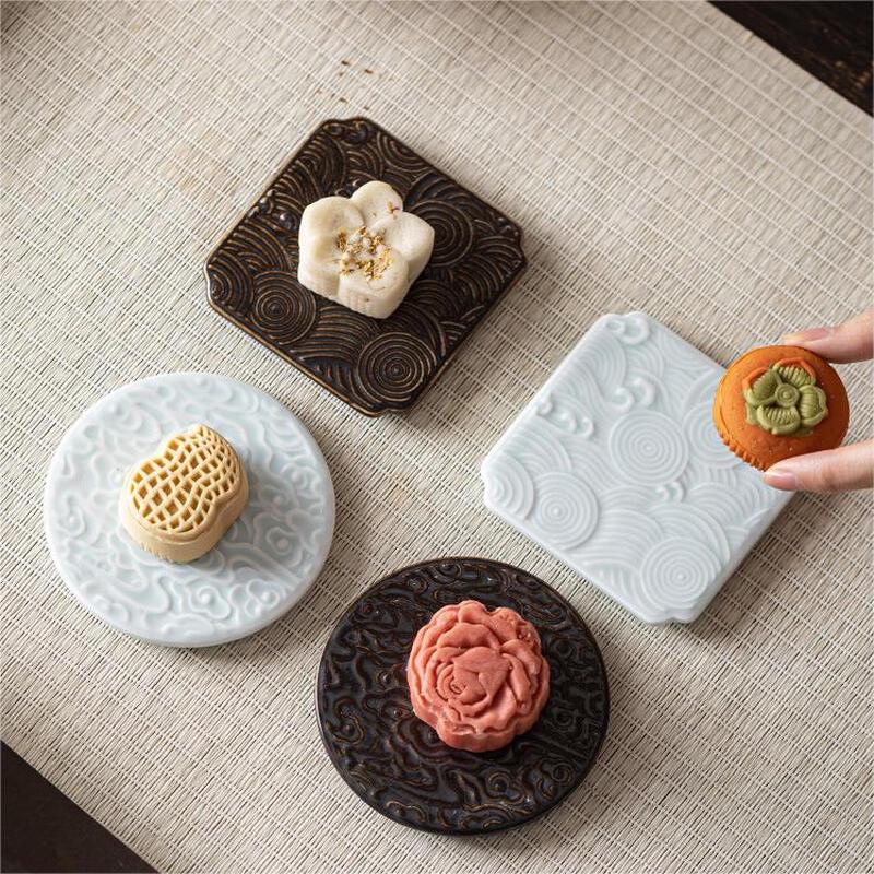 

Chinese Auspicious Cloud Ceramic Coaster & Plate