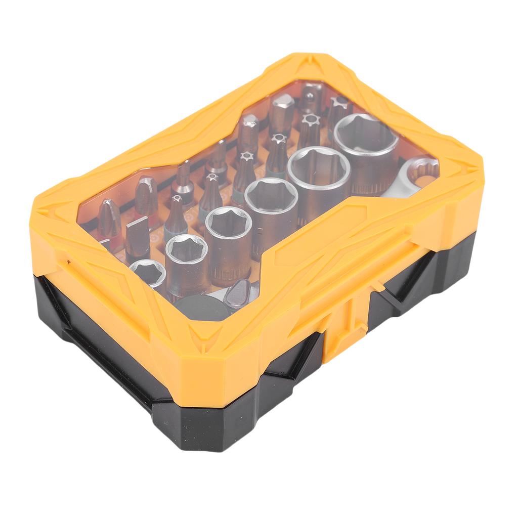 24Pcs Multi Function Ratchet Wrench Socket Screwdriver Set Double Headed Mini Ratchet Wrench Set for Furniture Assembly