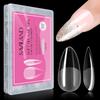 Saviland Clear Nail Tips, 550 Pieces, Ultra-Thin Clear Tip, 10 Sizes, Easy To Use, Natural Fit, Matte, Nail Lengthening (04)
