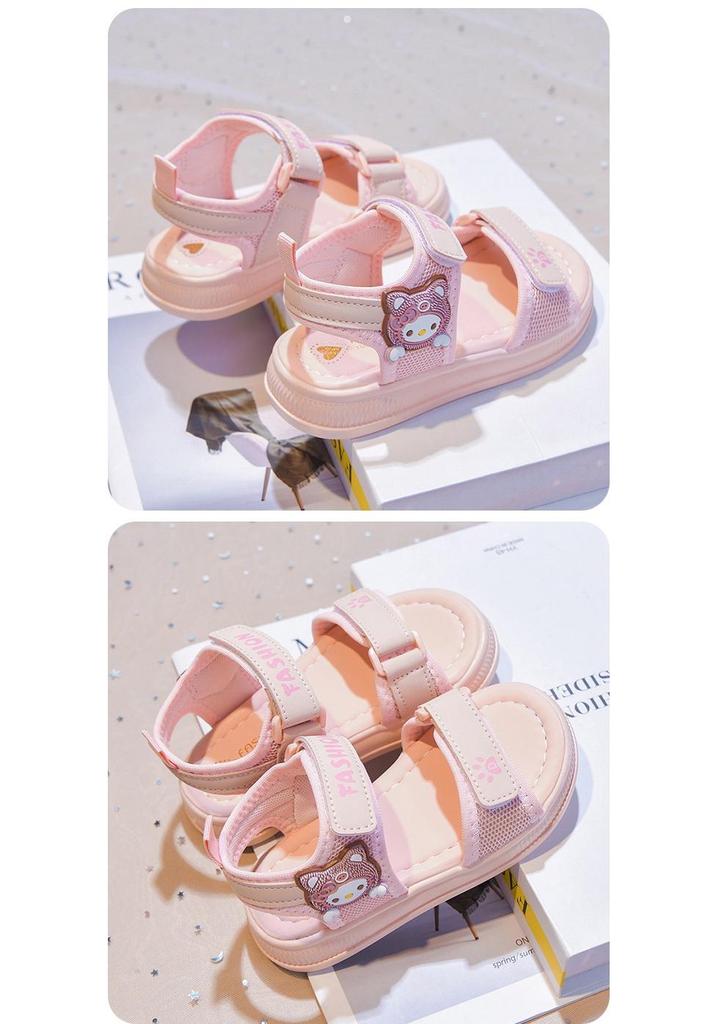 2026 Spring/Summer Girls' Non-slip Velcro Princess Sandals