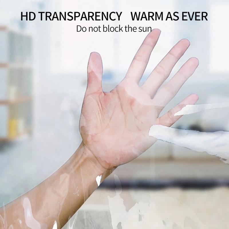1pc Transparent Window Insulation Film Winter Warmth Thickening Cold Wind Blocking Window Film Adjustable Durable Insulation Kit