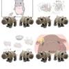 Adorable Moo Deng Plush Hippo Doll Soft Stuffed Animal In Brown With Pp Cotton Filling