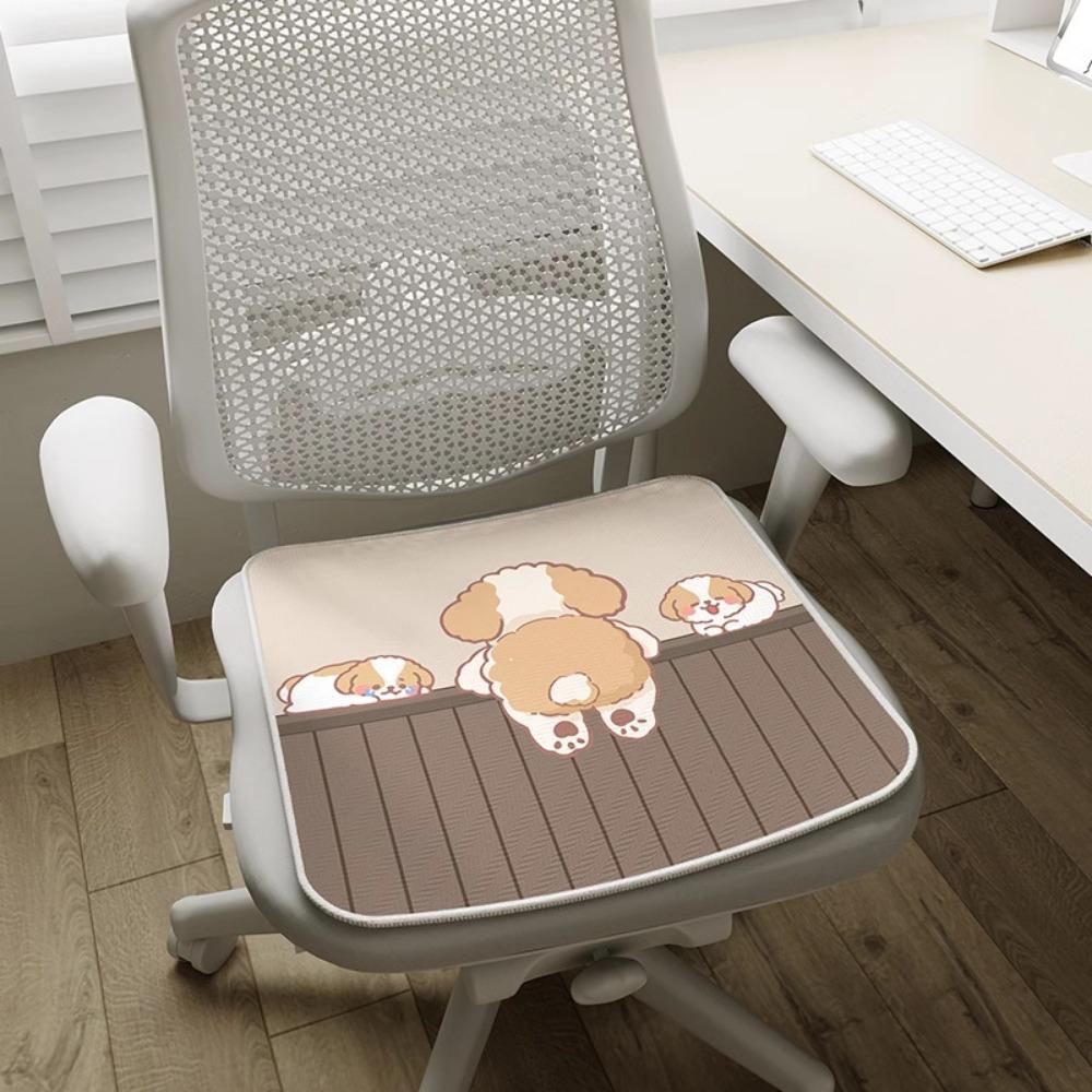 2pcs Cute Cartoon Seat Cushion Summer Chair Cool Sedentary Ice Breathable Fart Cushion