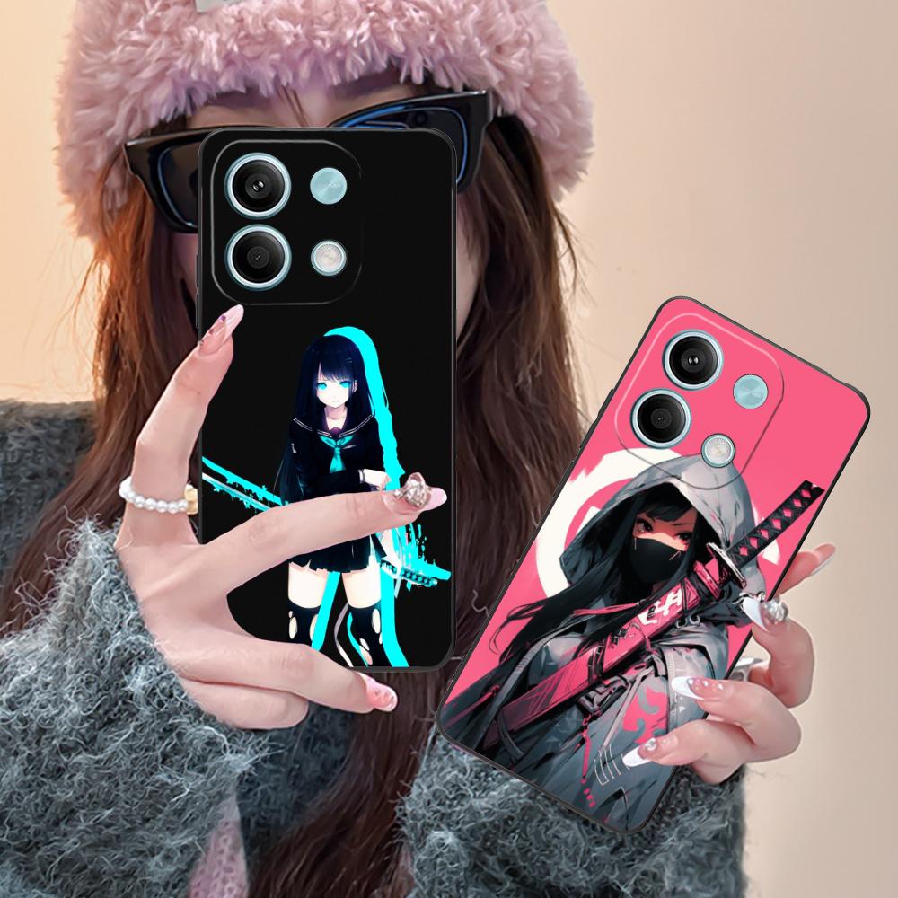 Anime Girl Mobile Phone Case for Xiaomi Redmi 15 14 13 12 A5 3 2 1 C Plus 4G 5G Colorful Printing Cover Cover Pretty