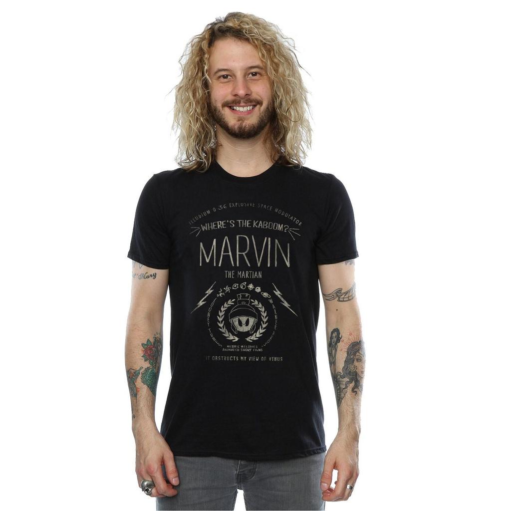 Looney Tunes Mens Where´s The Kaboom Marvin The Martian Cotton T-Shirt